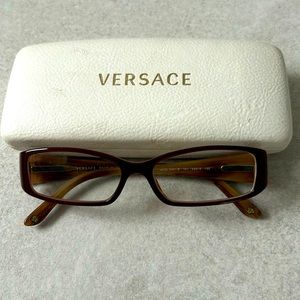 Versace eyeglasses.  Buy for frame , they are prescription lenses with case